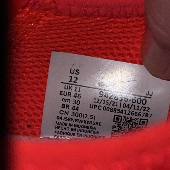 Nike Free Speed Red White Running Shoes 942836-600 Men's US Size 12 - Picture 4 of 6